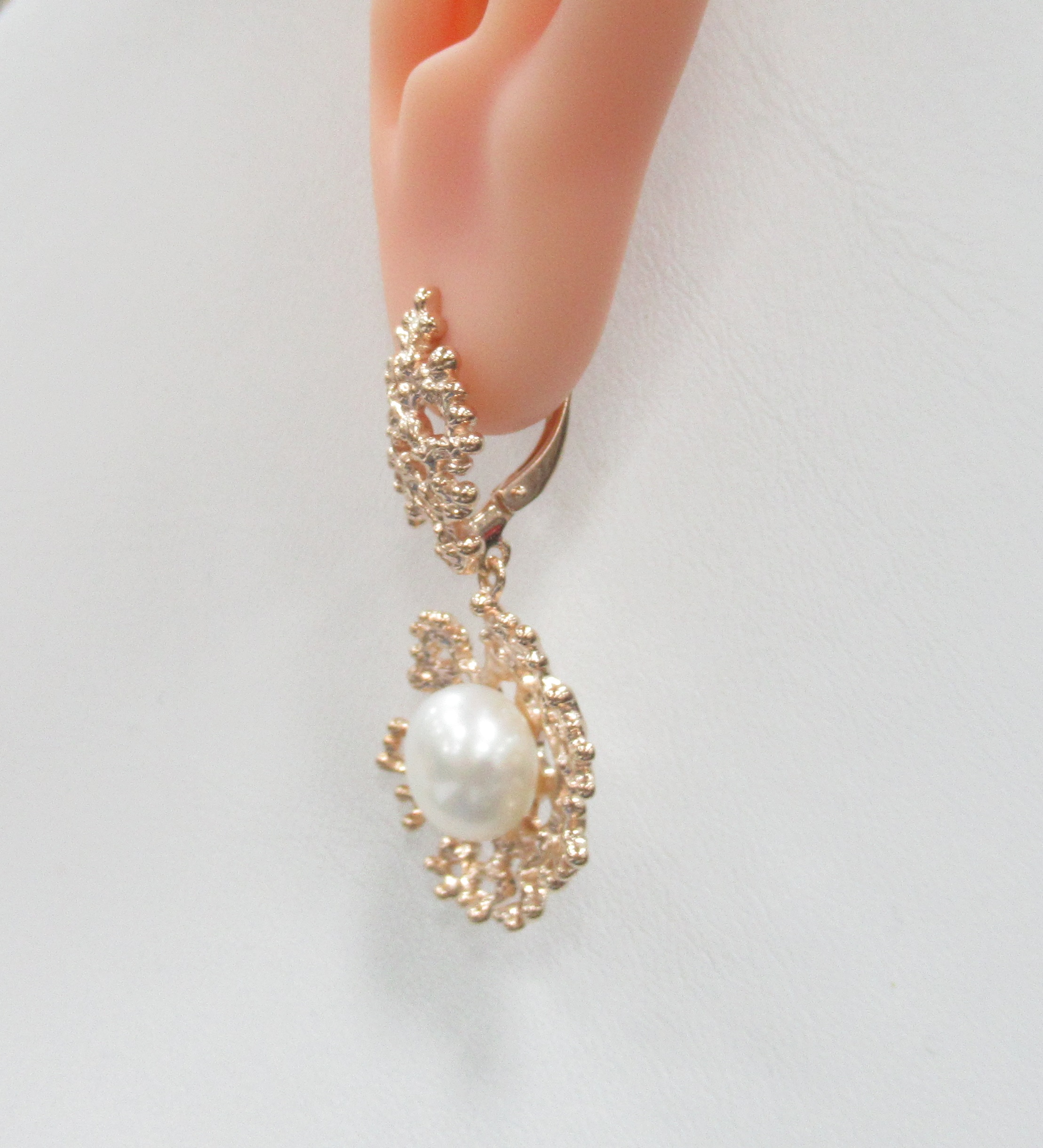 Серебряные серьги с жемчугом